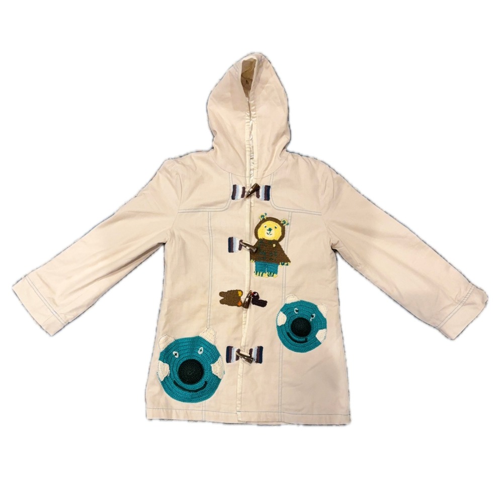 Tsumori Chisato Novelty Toggle Coat Crochet Bear Animal Jacket Y2K Japan M/L